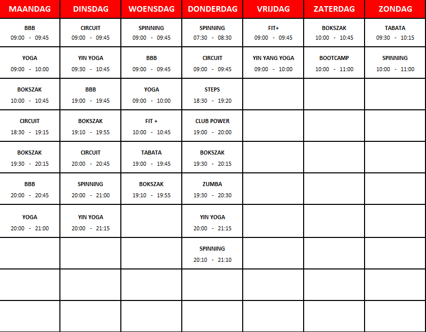 Lesrooster 22-05-2025